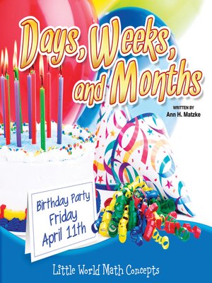 cover image of Days, Weeks, and Months